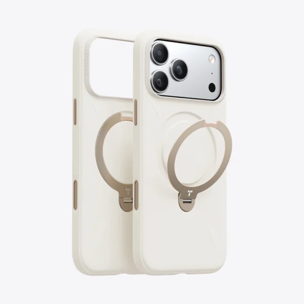 TORRAS Ostand Q3 Silicone for iPhone 17 Pro - Pearl White