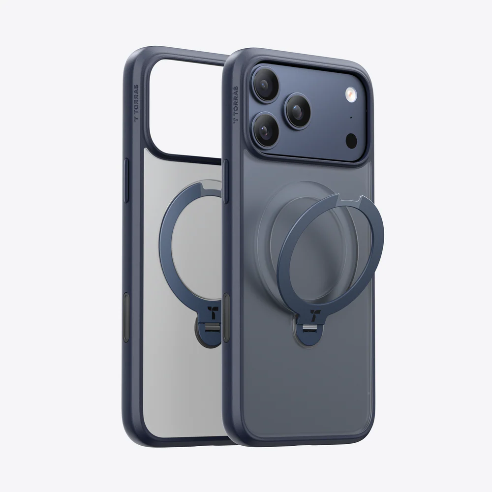 TORRAS Ostand Q3 Spin for iPhone 17 Pro - Deep Blue