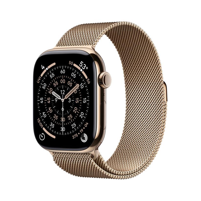 Watch Apple Watch Series 11 (2025) GPS + Cellular, Stainless Steel Gold Titanium, 42mm - Milanese Loop