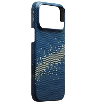 Magsafe Калъф за iPhone 17 Pro, PITAKA Ultra Slim Milky Way Galaxy Case, Син