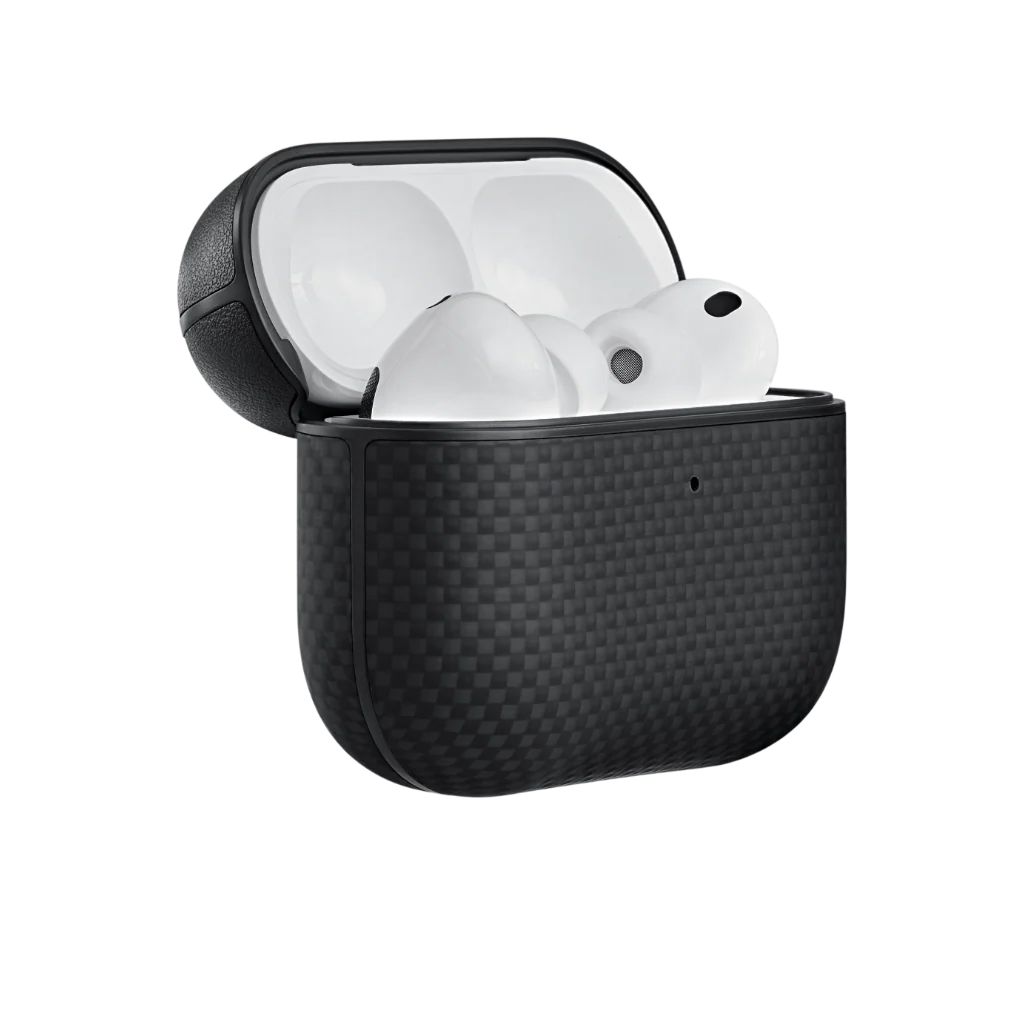 PITAKA Aramid Fiber Case for AirPods Pro 3 - Black/Grey (Plain)