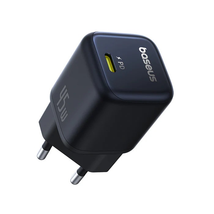 BASEUS 220V 45W, USB-C, PicoGo GaN, черен - P10176800123-00