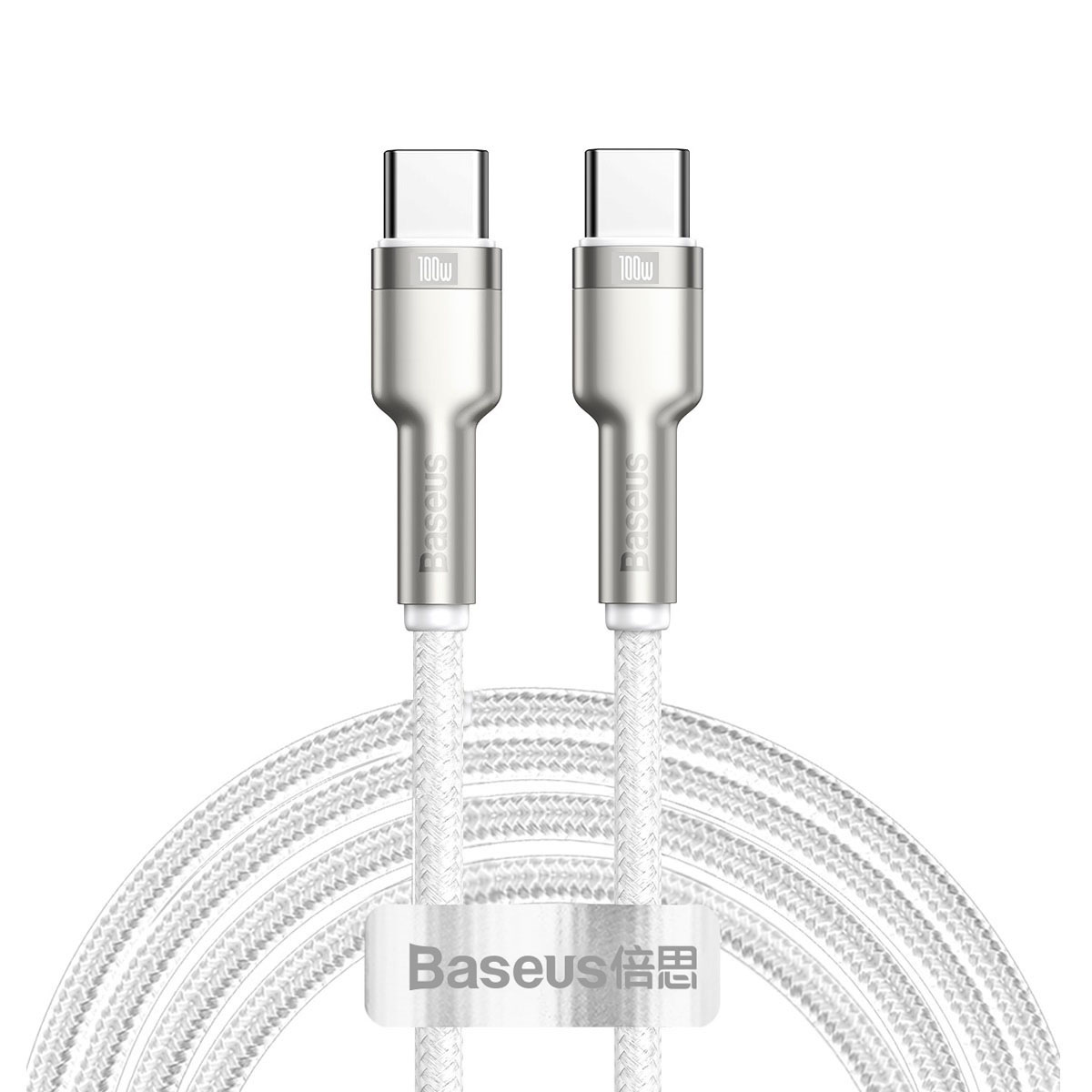 BASEUS Кабел Type-C - Type-C, 2м, 100W, 5A, CAFULE, CATJK-D02 /бял/