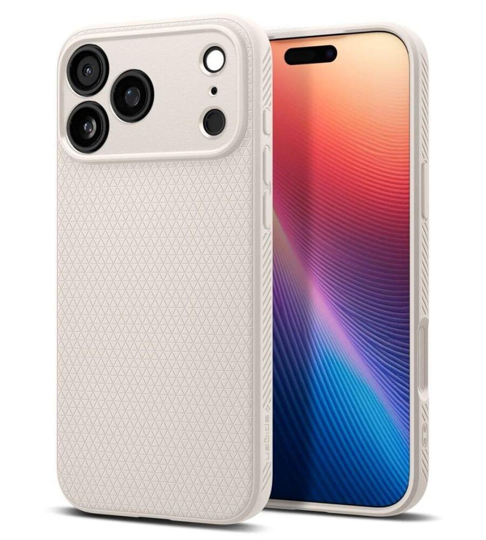 Противоударен Калъф за iPhone 17 Pro Max, SPIGEN Liquid Air Case, Бежов