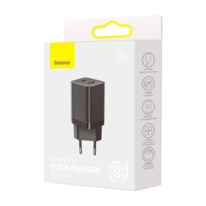 BASEUS 220V 30W, USB-C + USB-A, Super Si Pro, бял - CCSUPP-E02