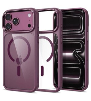 Magsafe Калъф за iPhone 18 Pro/ 17 Pro, Tech-Protect MagMat CC Clear Case Burgundy, Бордо