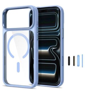 Magsafe калъф за iPhone 18 Pro/ 17 Pro, Tech-Protect MagMat CC Case, Син