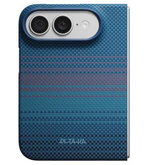 Magsafe Калъф за iPhone Duo, Pitaka Edge Case Moonrise2.0 1001 Nights Midnight-01, Син
