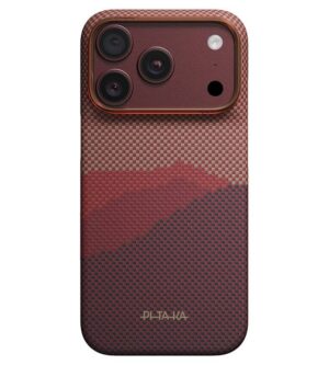 Magsafe Калъф за iPhone 18 Pro/ 17 Pro, Pitaka Edge Case Over the Horizon2.0 Autumn Dusk-03, Червен