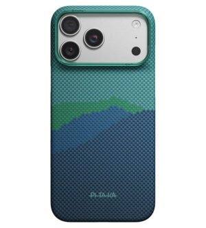 Magsafe Калъф за iPhone 18 Pro/17 Pro, Pitaka Edge Case Over the Horizon2.0 Summer Noon-02, Зелен