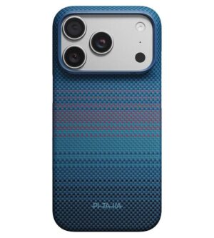 Magsafe Калъф за iPhone 18 Pro/ 17 Pro, Pitaka Edge Case Moonrise2.0 1001 Nights Midnight-01, Син