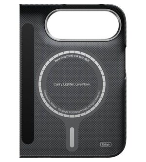 MagSafe Калъф за iPhone Duo, Pitaka Edge Case Black/Grey, Черен